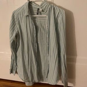 H&M mint striped shirt